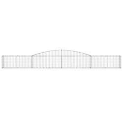 Kosze gabionowe, 2 szt, 400x30x40/60 cm, galwanizowane żelazo