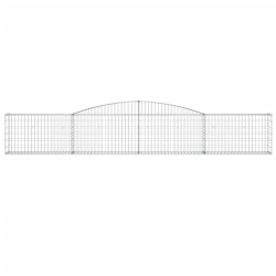 Kosze gabionowe, 6 szt, 400x30x60/80 cm, galwanizowane żelazo