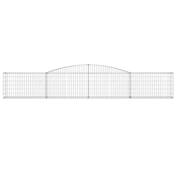 Kosze gabionowe, 10 szt, 400x30x60/80 cm, galwanizowane żelazo