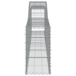 Kosze gabionowe, 10 szt, 400x30x60/80 cm, galwanizowane żelazo