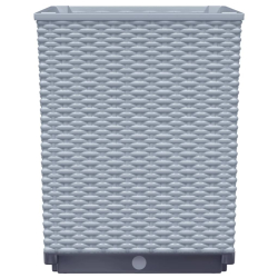 Donice, 4 szt., jasnoszare, 30x30x37 cm, polipropylen