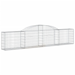 Kosze gabionowe, 15 szt., 300x30x60/80 cm, galwanizowane żelazo