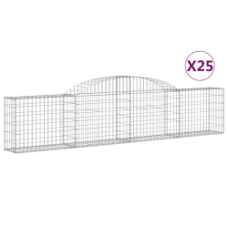 Kosze gabionowe, 25 szt., 300x30x60/80 cm, galwanizowane żelazo