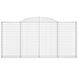 Kosze gabionowe, 3 szt, 300x30x140/160 cm, galwanizowane żelazo