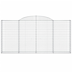 Kosze gabionowe, 10 szt 300x30x140/160 cm, galwanizowane żelazo