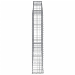 Kosze gabionowe, 5 szt, 300x30x160/180 cm, galwanizowane żelazo
