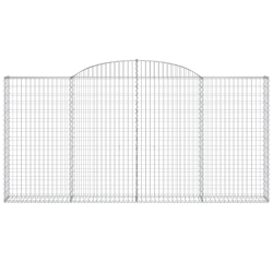 Kosze gabionowe, 17 szt 300x30x140/160 cm, galwanizowane żelazo