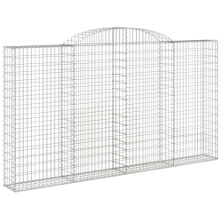 Kosze gabionowe, 7 szt, 300x30x160/180 cm, galwanizowane żelazo