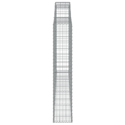 Kosze gabionowe, 7 szt, 300x30x160/180 cm, galwanizowane żelazo