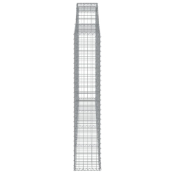 Kosze gabionowe, 9 szt, 300x30x160/180 cm, galwanizowane żelazo