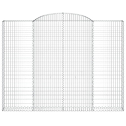 Kosze gabionowe, 5 szt, 300x30x220/240 cm, galwanizowane żelazo