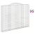 Kosze gabionowe, 5 szt, 300x30x220/240 cm, galwanizowane żelazo