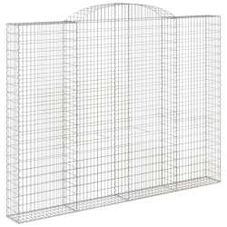 Kosze gabionowe, 4 szt, 300x30x220/240 cm, galwanizowane żelazo