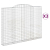 Kosze gabionowe, 3 szt, 300x30x220/240 cm, galwanizowane żelazo