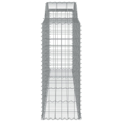 Kosze gabionowe, 6 szt, 300x50x120/140 cm, galwanizowane żelazo