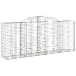 Kosze gabionowe, 9 szt, 300x50x120/140 cm, galwanizowane żelazo