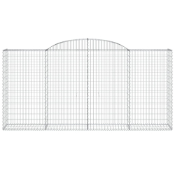 Kosze gabionowe, 15 szt, 300x50x140/160cm, galwanizowane żelazo