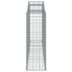 Kosze gabionowe, 13 szt, 300x50x140/160cm, galwanizowane żelazo
