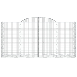 Kosze gabionowe, 12 szt, 300x50x140/160cm, galwanizowane żelazo