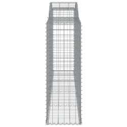Kosze gabionowe, 17 szt, 300x50x140/160cm, galwanizowane żelazo