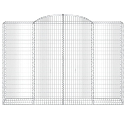 Kosze gabionowe, 4 szt, 300x50x200/220 cm, galwanizowane żelazo