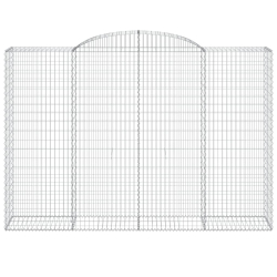 Kosze gabionowe, 5 szt, 300x50x200/220 cm, galwanizowane żelazo