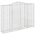 Kosze gabionowe, 5 szt, 300x50x200/220 cm, galwanizowane żelazo