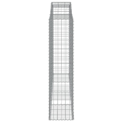Kosze gabionowe, 2 szt, 300x50x200/220 cm, galwanizowane żelazo