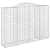 Kosze gabionowe, 2 szt, 300x50x200/220 cm, galwanizowane żelazo