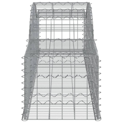 Kosze gabionowe, 17 szt, 300x50x40/60 cm, galwanizowane żelazo