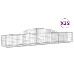 Kosze gabionowe, 25 szt, 300x50x40/60 cm, galwanizowane żelazo