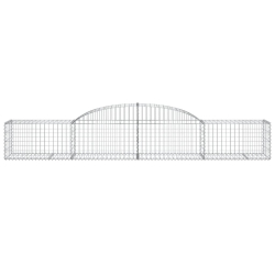 Kosze gabionowe, 10 szt, 300x50x40/60 cm, galwanizowane żelazo