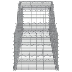 Kosze gabionowe, 10 szt, 300x50x40/60 cm, galwanizowane żelazo