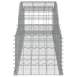 Kosze gabionowe, 8 szt, 300x50x40/60 cm, galwanizowane żelazo