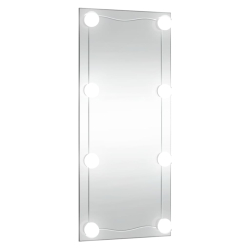 Lustro ścienne z LED, 50x100 cm, szklane, prostokątne