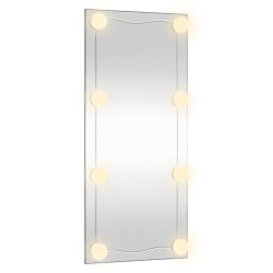 Lustro ścienne z LED, 50x100 cm, szklane, prostokątne