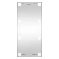 Lustro ścienne z LED, 40x80 cm, szklane, prostokątne