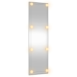 Lustro ścienne z LED, 30x100 cm, szklane, prostokątne