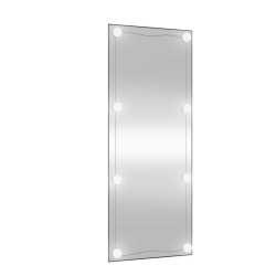 Lustro ścienne z LED, 40x100 cm, szklane, prostokątne
