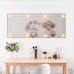 Lustro ścienne z LED, 40x100 cm, szklane, prostokątne