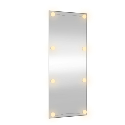 Lustro ścienne z LED, 40x100 cm, szklane, prostokątne