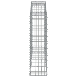 Kosze gabionowe, 15 szt, 200x50x140/160cm, galwanizowane żelazo