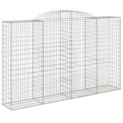 Kosze gabionowe, 13 szt, 300x50x180/200cm, galwanizowane żelazo
