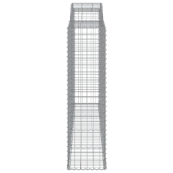 Kosze gabionowe, 13 szt, 300x50x180/200cm, galwanizowane żelazo