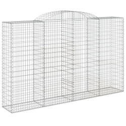 Kosze gabionowe, 12 szt, 300x50x180/200cm, galwanizowane żelazo