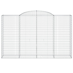 Kosze gabionowe, 12 szt, 300x50x180/200cm, galwanizowane żelazo