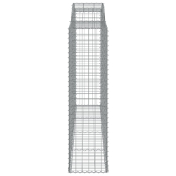 Kosze gabionowe, 12 szt, 300x50x180/200cm, galwanizowane żelazo