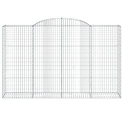 Kosze gabionowe, 15 szt, 300x50x180/200cm, galwanizowane żelazo