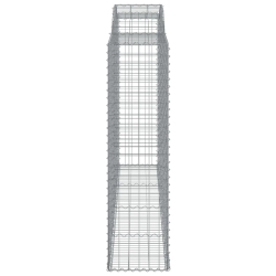 Kosze gabionowe, 6 szt, 300x50x180/200 cm, galwanizowane żelazo