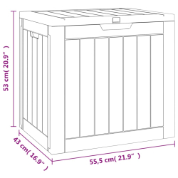 Skrzynia ogrodowa, czarna, 55,5x43x53 cm, polipropylen